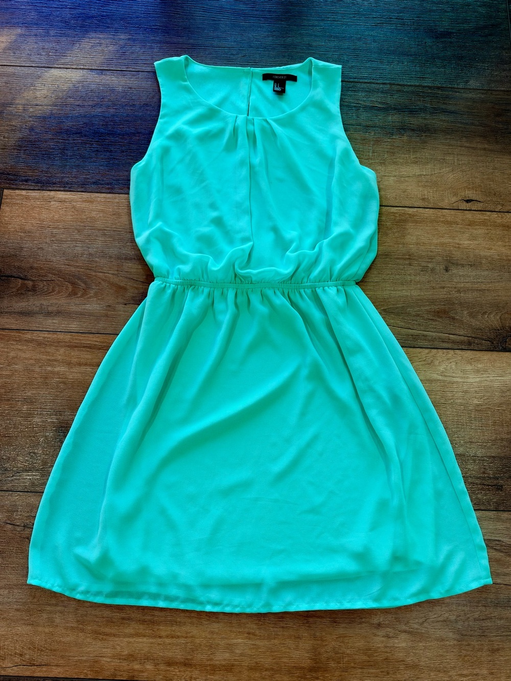 Forever 21 Sleeveless Mint-Teal Day Dress